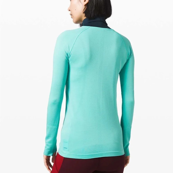 Lululemon run swiftly tech break new‎  ground turtleneck long sleeve top 2 rare - Picture 4 of 12
